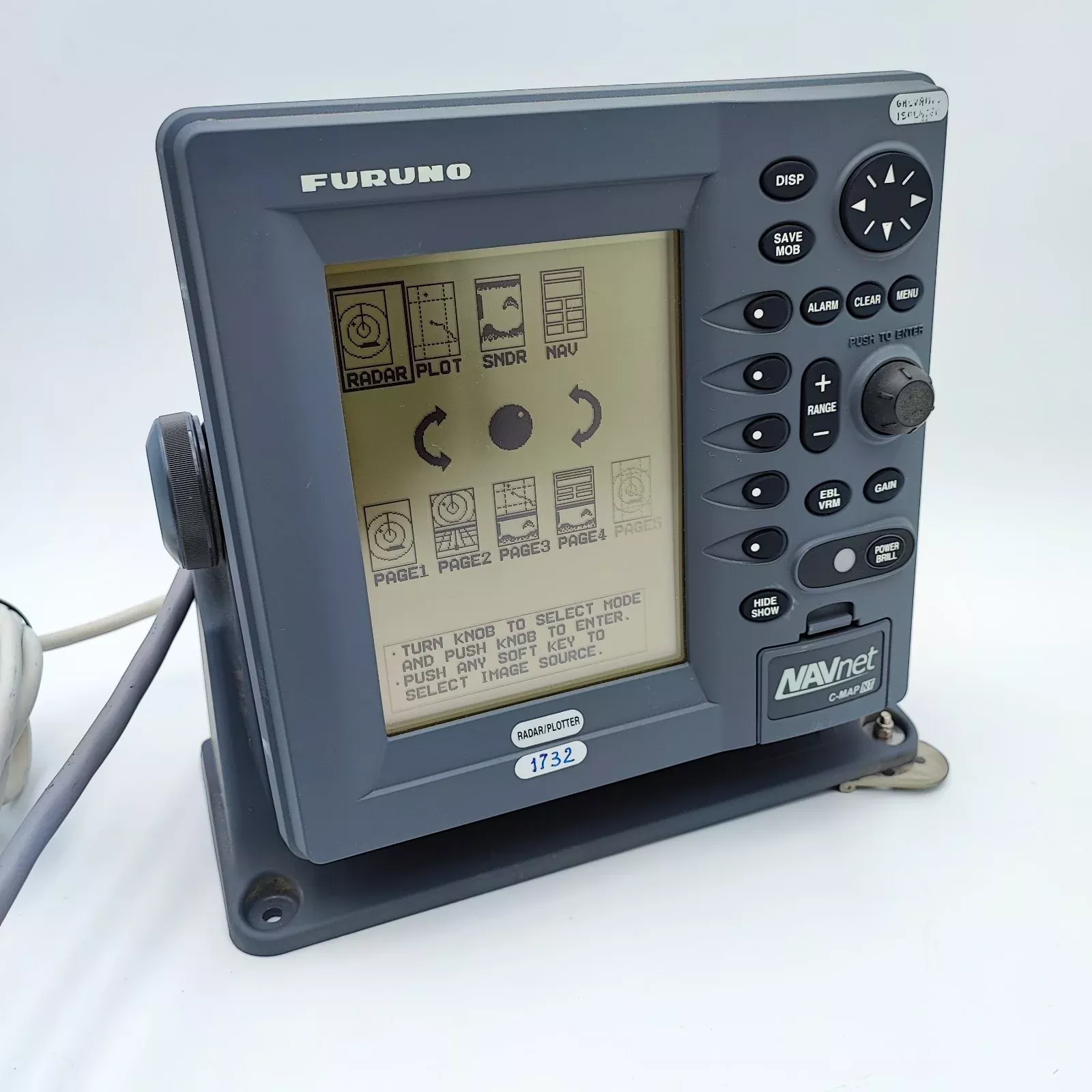 Furuno NAVNET 1732 RDP-130 Radar GPS Chartplotter Sonar C-MAP w/Sun Cover Cables