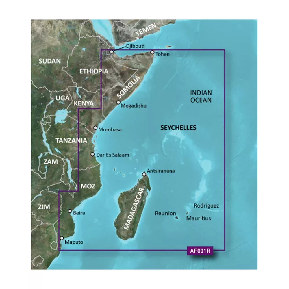 Garmin BlueChart g3 HD - HXAF001R - Eastern Africa - microSD™/SD | 010-C0747-20