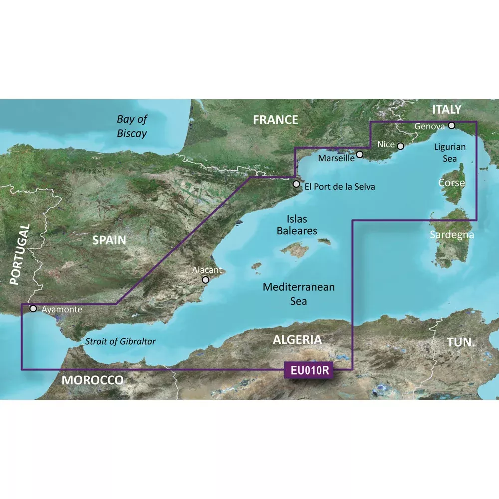 Garmin BlueChart g3 HD - HXEU010R - Spain Mediterranean Coast - microSD™/SD | 010-C0768-20