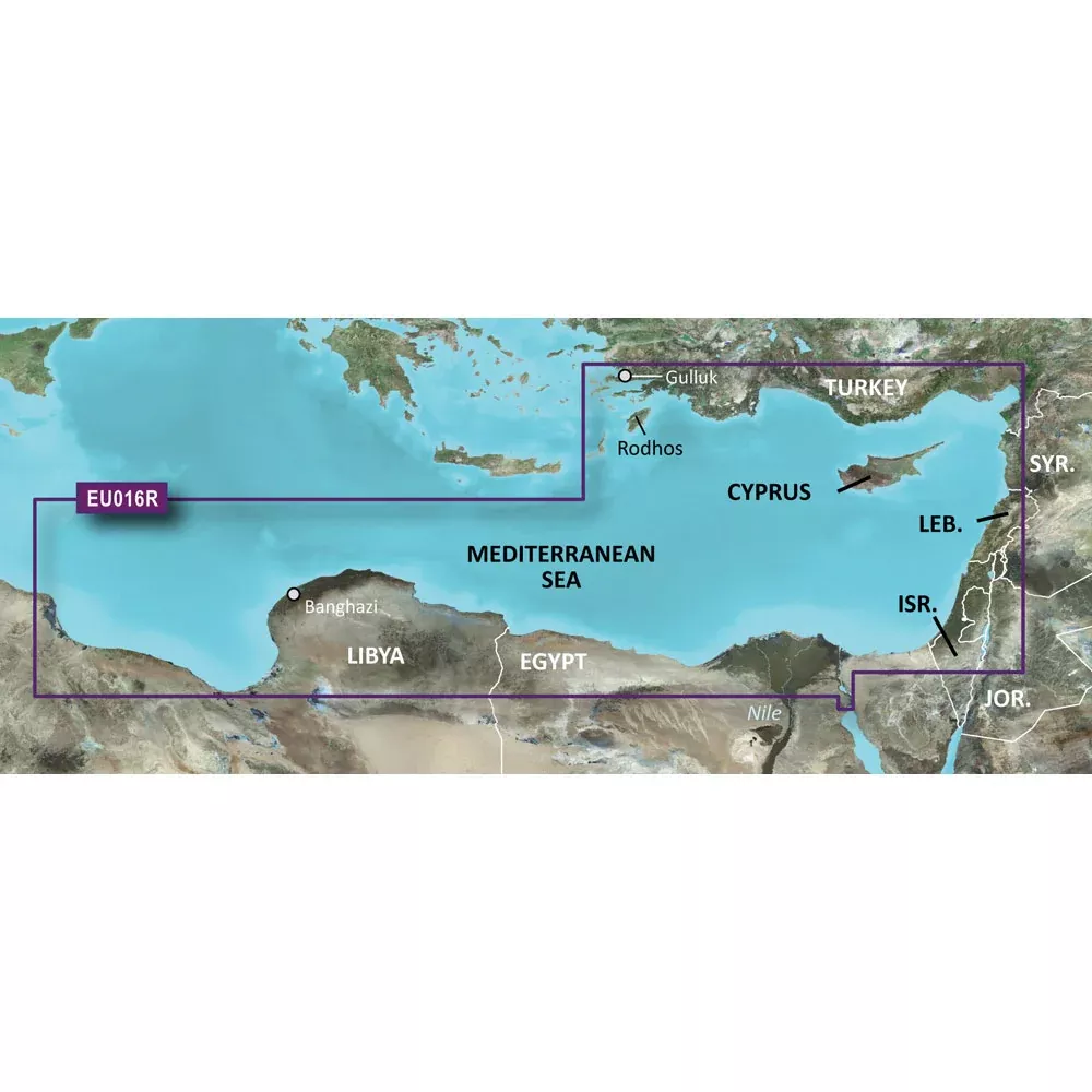 Garmin BlueChart g3 HD - HXEU016R - Mediterranean Southeast - microSD™/SD | 010-C0774-20