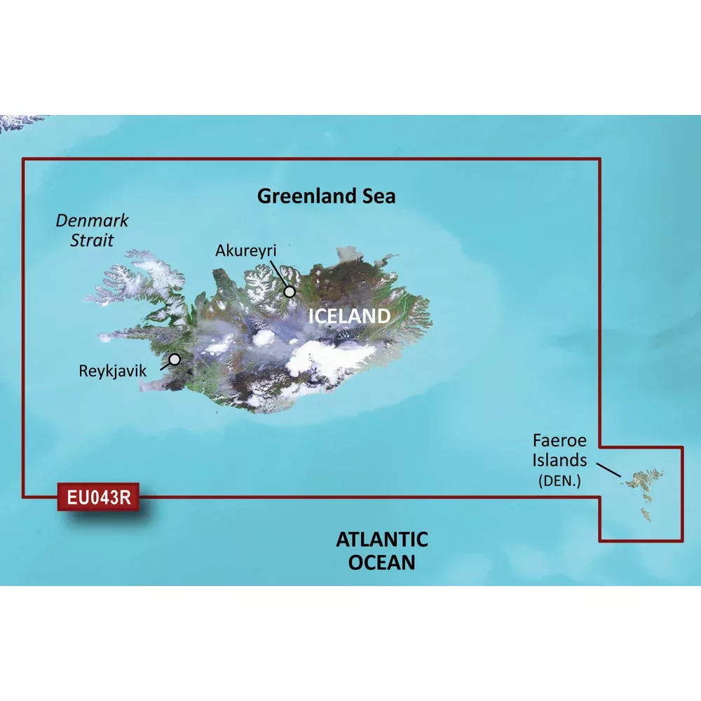 Garmin BlueChart g3 HD - HXEU043R - Iceland & Faeroe Islands - microSD™/SD | 010-C0780-20