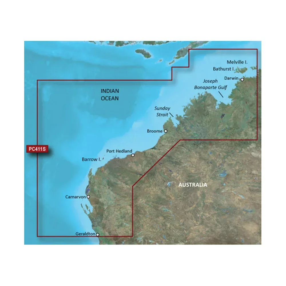 Garmin BlueChart g3 HD - HXPC411S - Geraldton To Darwin - microSD™/SD | 010-C0869-20