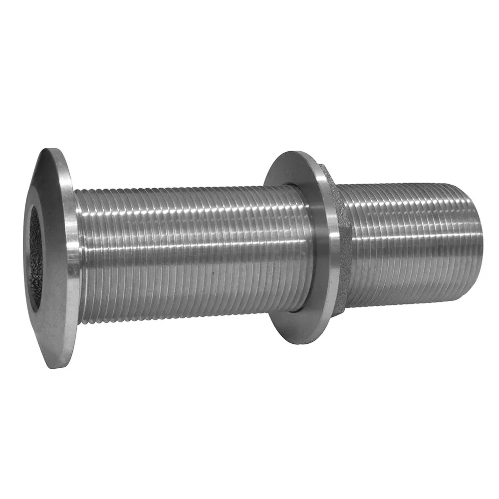 GROCO 2″ Stainless Steel Extra Long Thru-Hull Fitting w/Nut