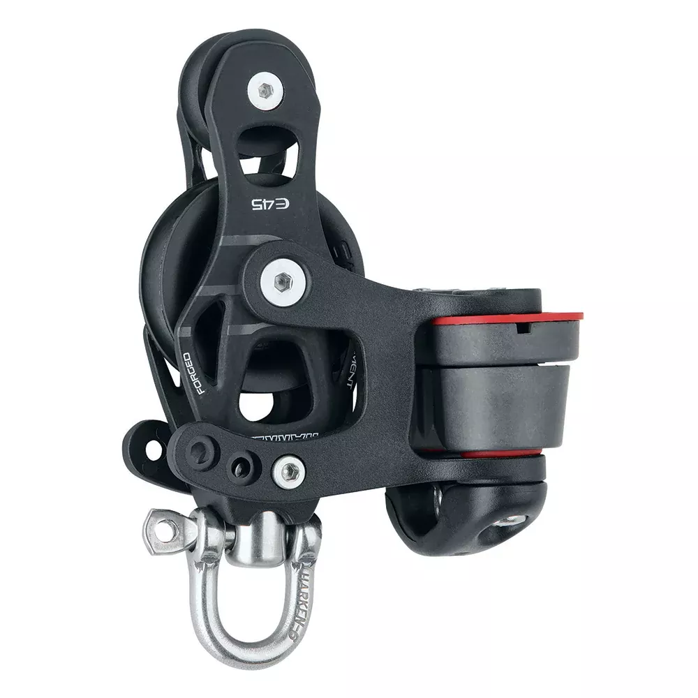 Harken 45mm Single Aluminum Element Fiddle Block w/Swivel150 Cam Cleat [6235]