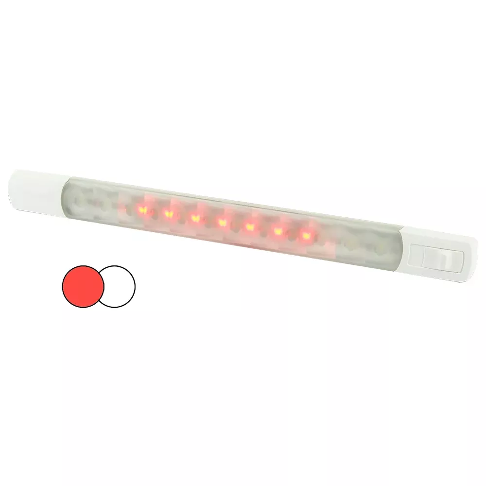 Hella Marine Surface Strip Light w /Switch - White /Red LEDs - 12V [958121001]