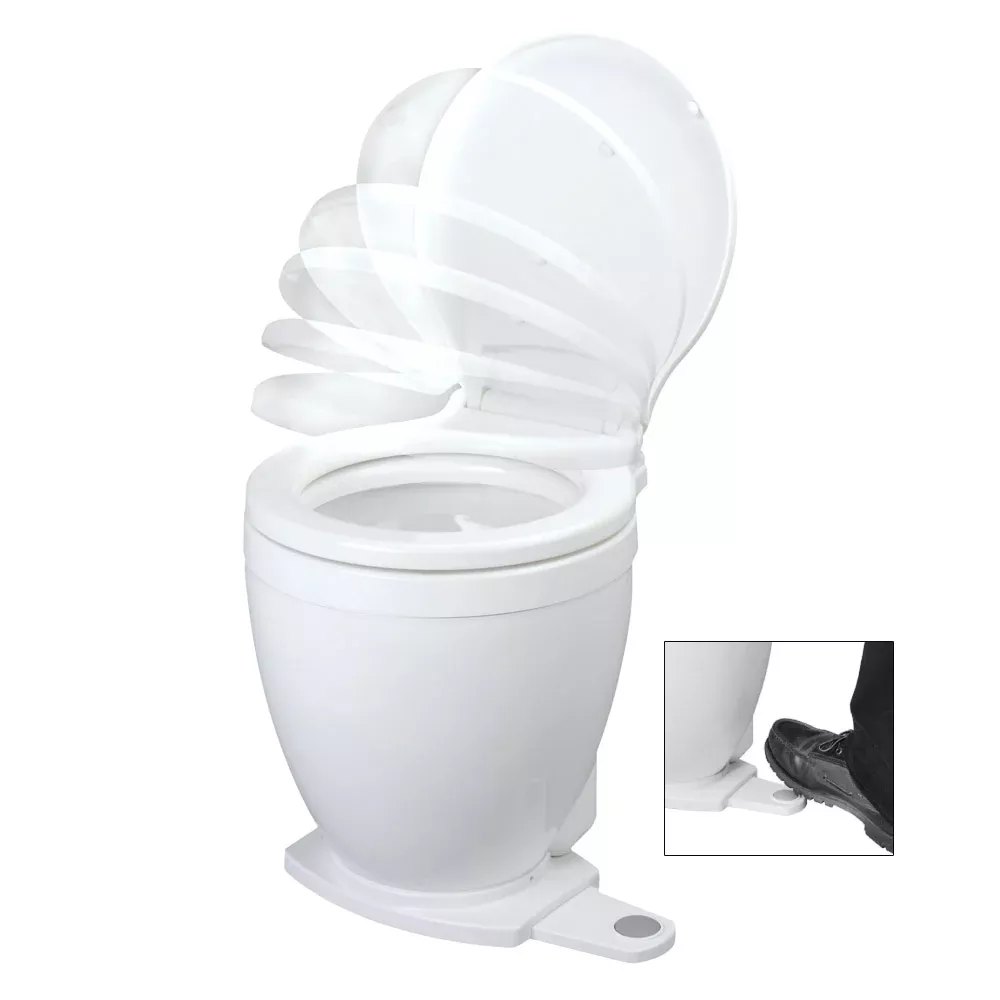 Jabsco Lite Flush Electric 12V Toilet w/Footswitch | 58500-0012
