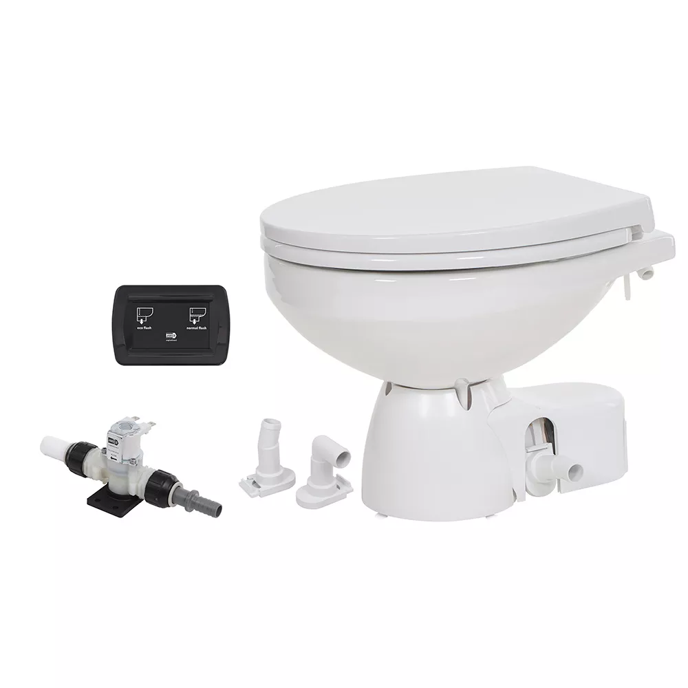 Jabsco Quiet Flush E2 Fresh Water Toilet Regular Bowl – 12VSoft Close Lid