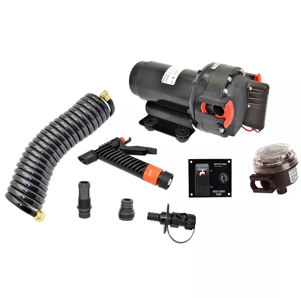 Johnson Pump 5.2 GPM Aqua Jet Washdown Pump Kit w/Hose - 24V | 64534-24