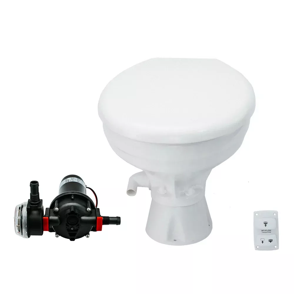 Johnson Pump AquaT Toilet Silent Electric Comfort – 12V w/Pump