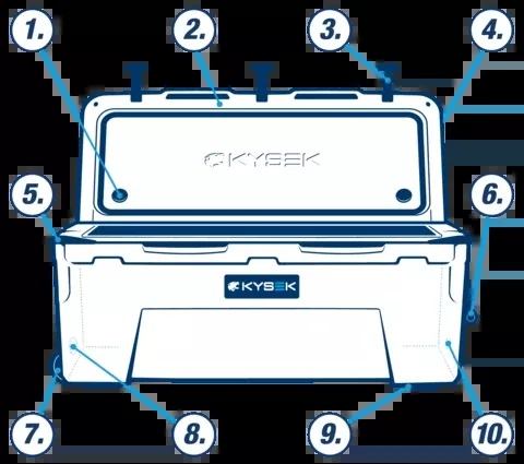 Kysek Cooler 100L White | Compare to Yeti Tundra 105