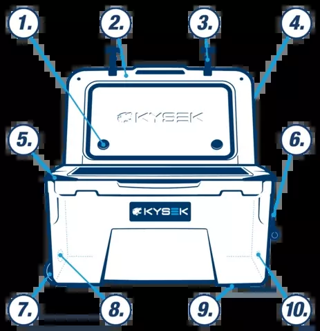 Kysek Cooler 75L White | Compare to Yeti Tundra 75