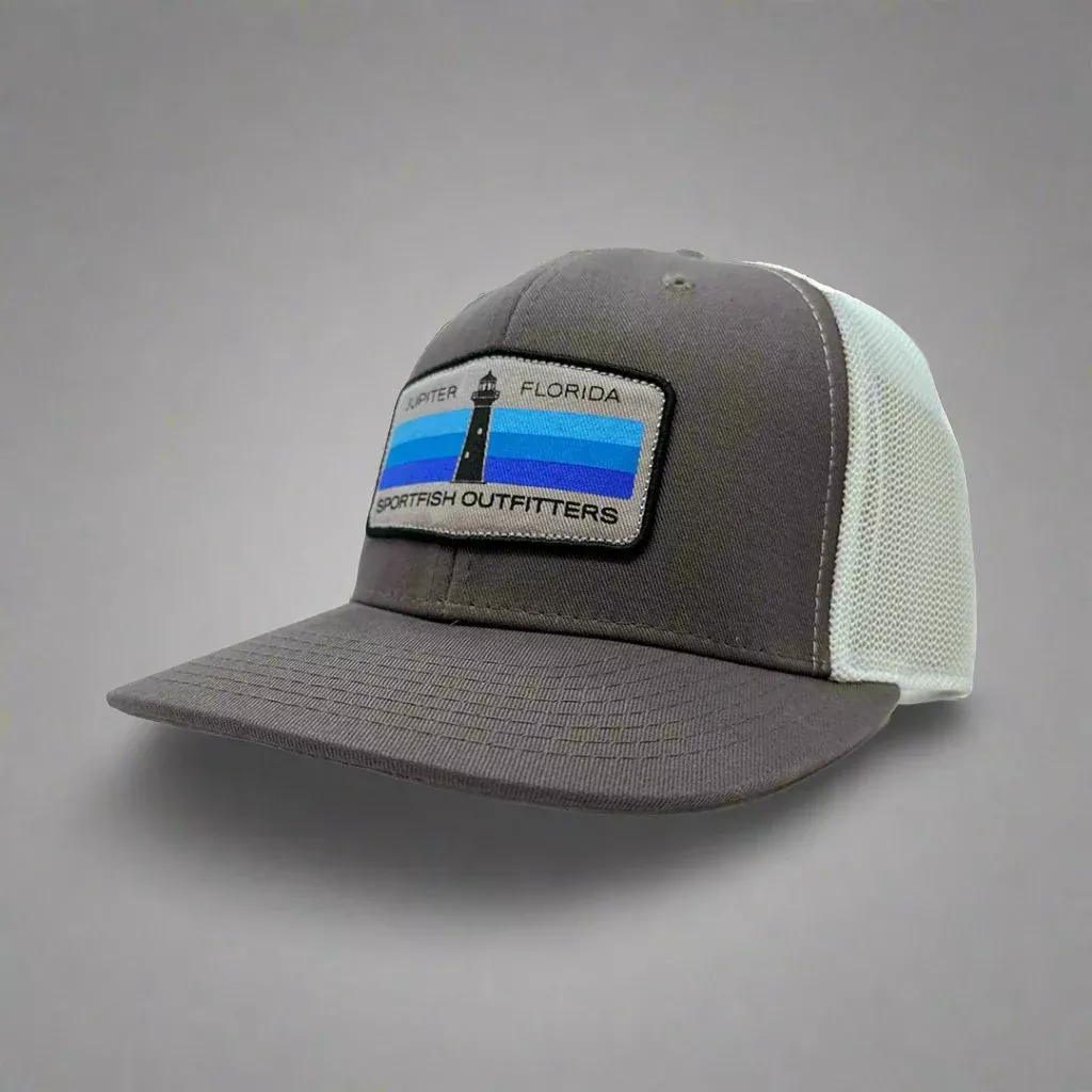 Lighthouse Hat Gray / White Cotton