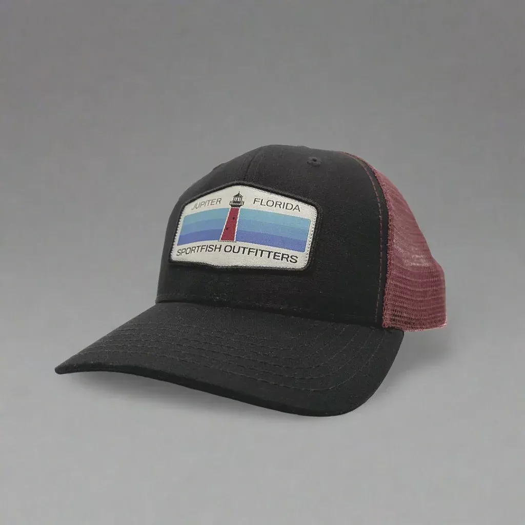 Lighthouse Hat Mid Height Black/Crimson