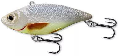 LIVETARGET Golden Shiner Lipless Rattlebait – 2in – Glow/White