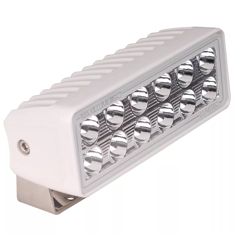 Lumitec Maxillume h60 – Trunnion Mount Flood Light – White Dimming – White Housing