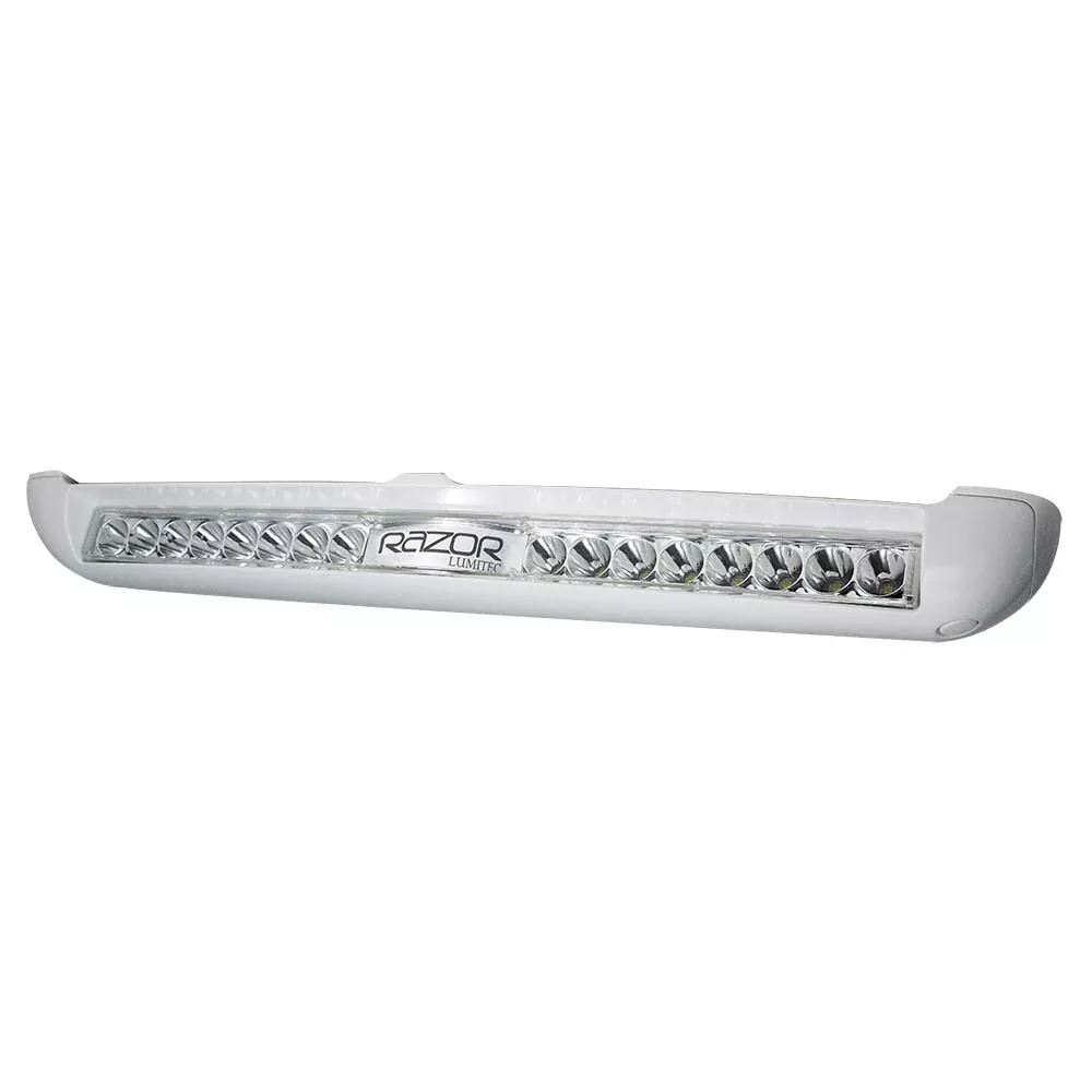 Lumitec Razor Light Bar – Spot – White Housing w/Inverted Logo Flush Mount