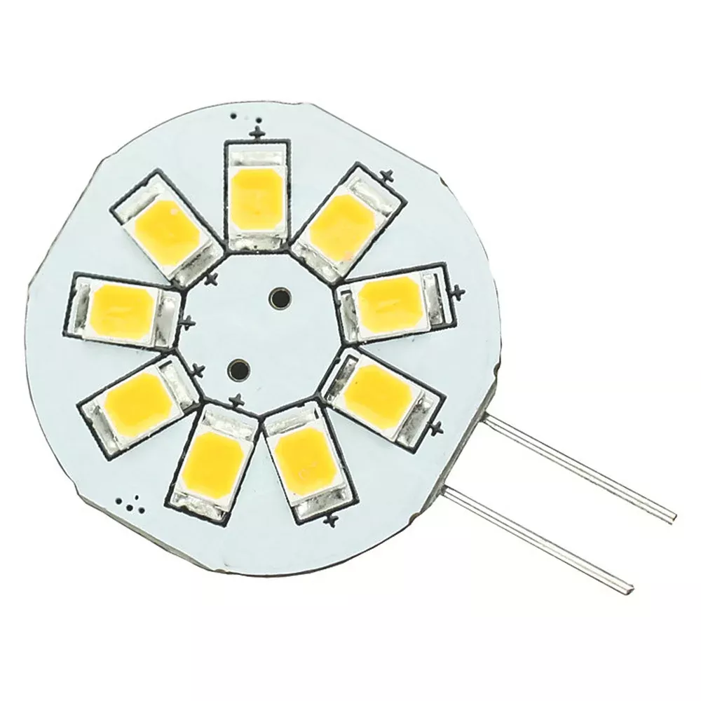 Lunasea G4 8 LED Side Pin Light Bulb - 12VAC or 10-30VDC/1.2W/123 Lumens - Warm White | LLB-216W-21-00
