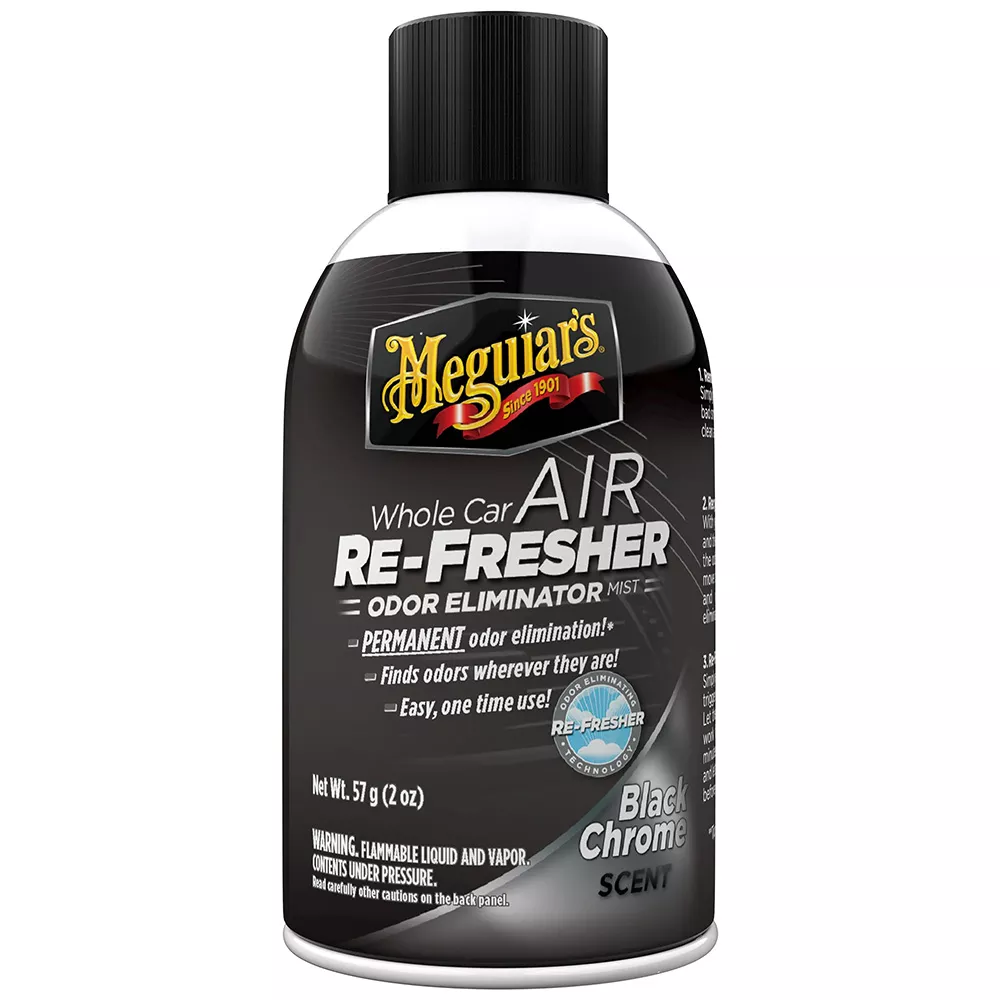Meguiar’s Whole Car Air Refresher Odor Eliminator – Black Chrome Scent