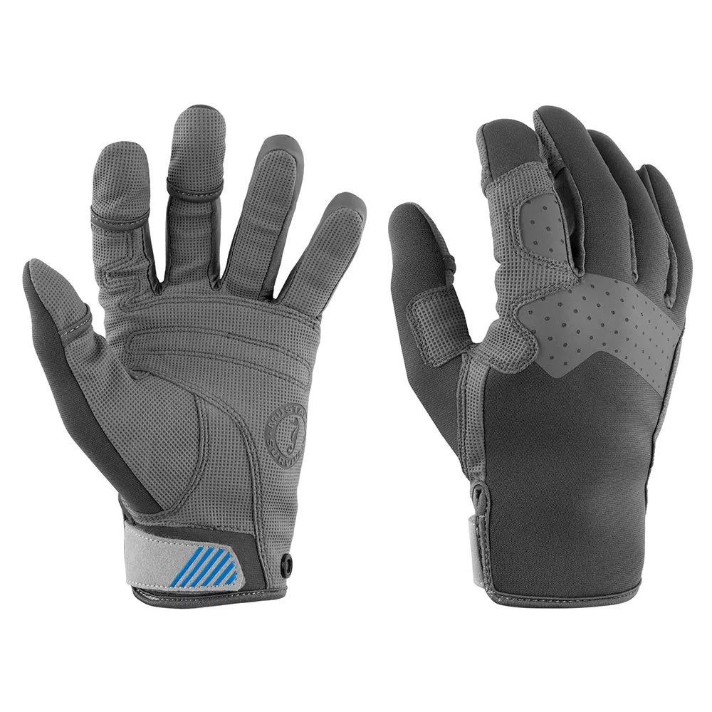 Mustang Traction Closed Finger Gloves - Grey/Blue - Large [MA600302-269-L-267]