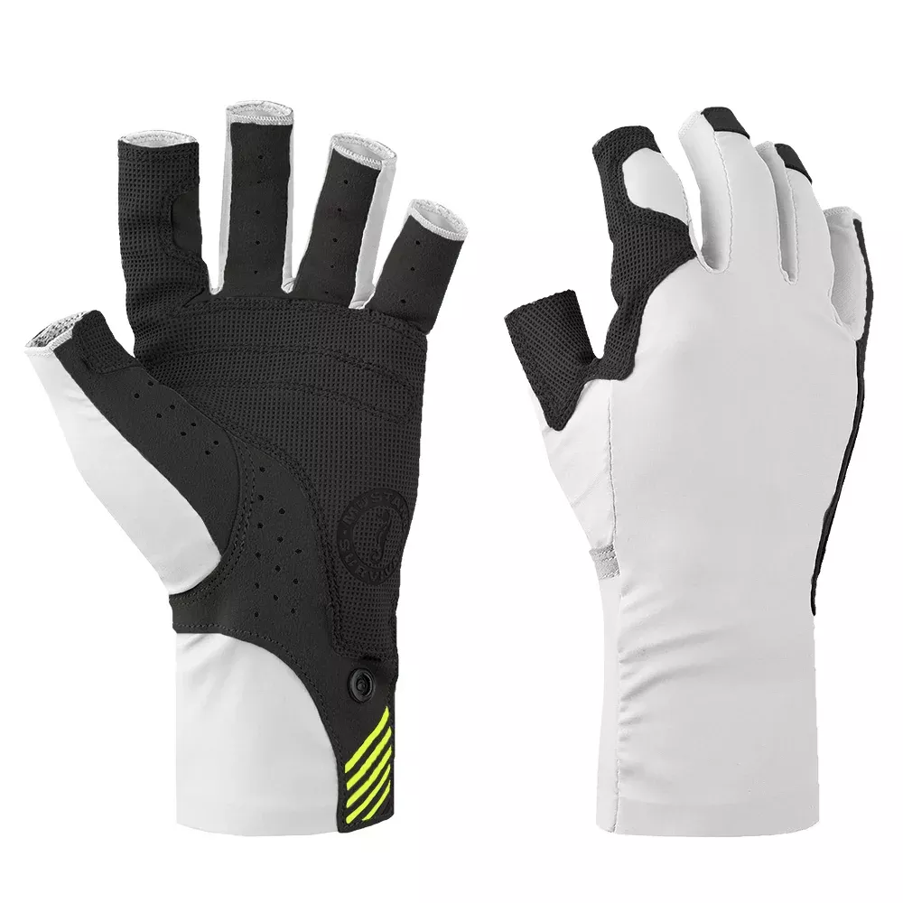 Mustang Traction UV Open Finger Gloves - WhiteBlack - XL [MA6007-267-XL-267]