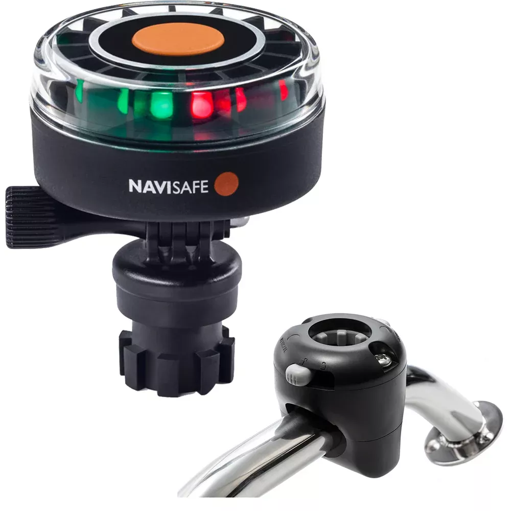 Navisafe Navilight 2NM Tricolor w/Navimount BaseRail Mount - Black