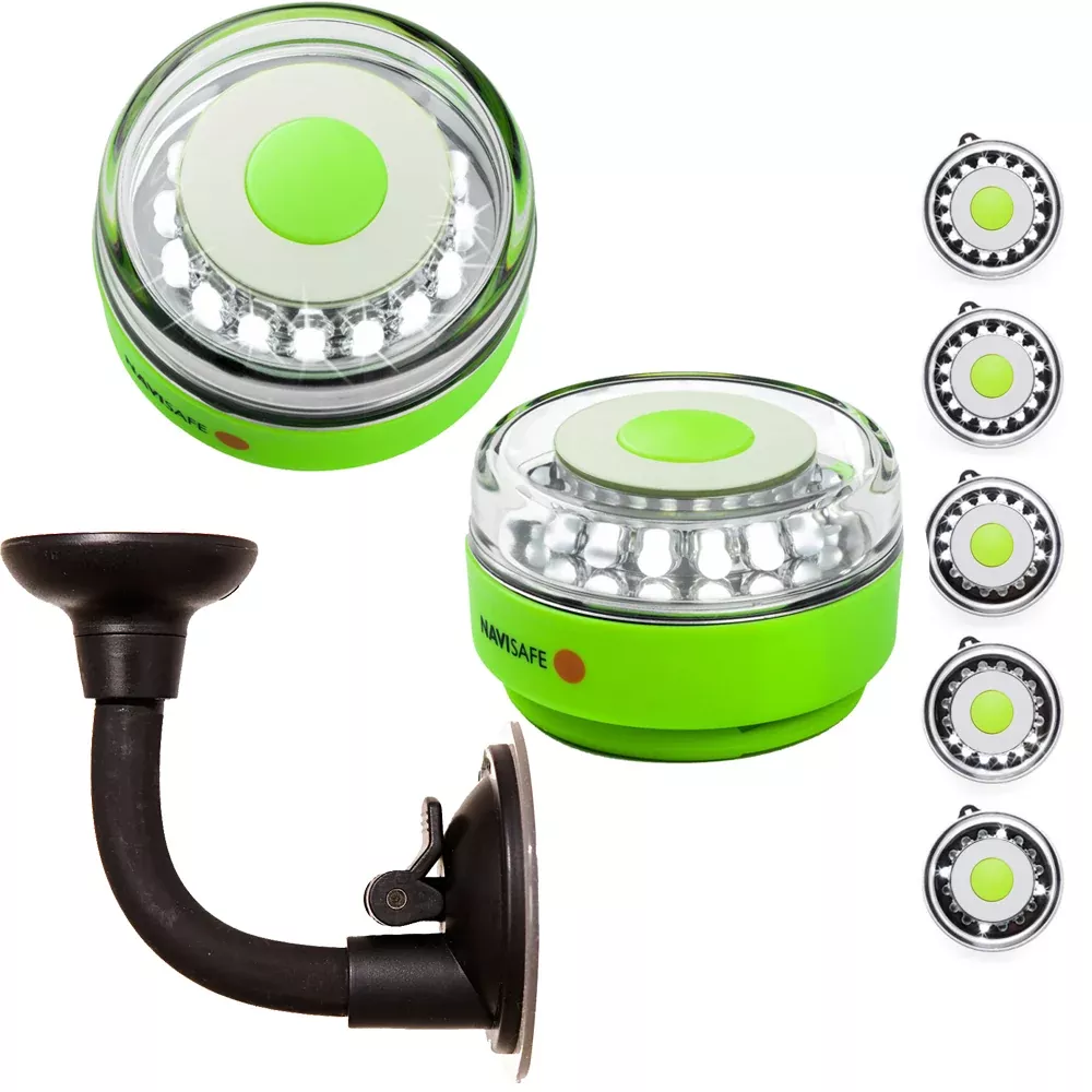 Navisafe Portable Navilight 360 2NM Rescue - Glow In The Dark - Green w/Bendable Suction Cup Mount