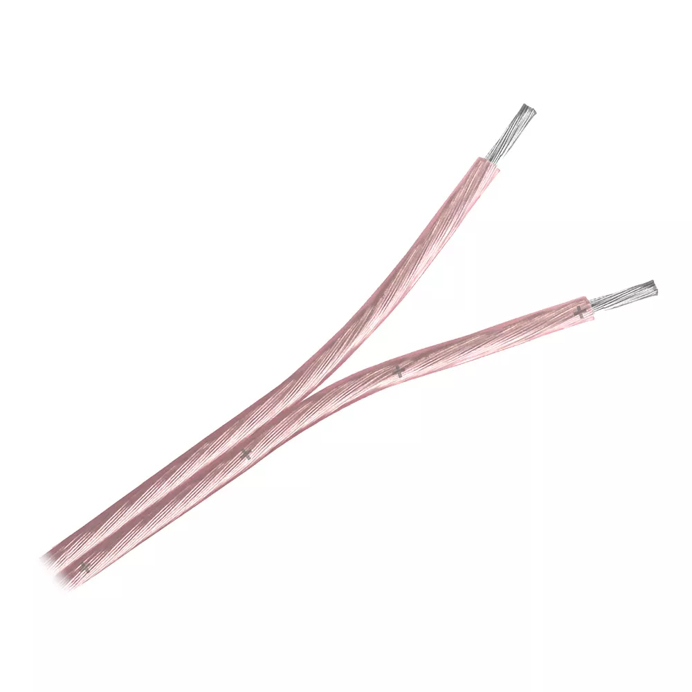 Pacer Clear 18/2 AWG Two Conductor Speaker Wire – 100′