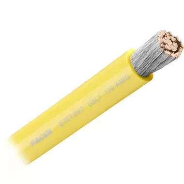 Pacer Yellow 1/0 AWG Battery Cable - Sold By The Foot[WUL1/0YL-FT]