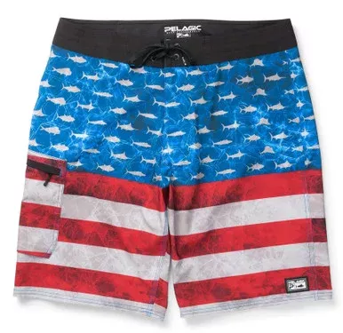 Pelagic Blue Water Fishing Short – Americamo Blue – 38