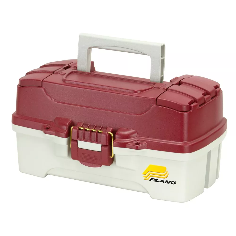 Plano 1-Tray Tackle Box w /Duel Top Access - Red Metallic /Off White [620106]
