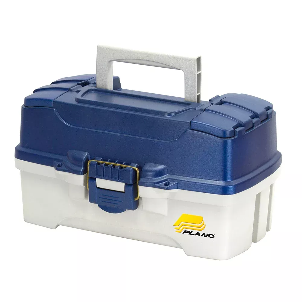 Plano 2-Tray Tackle Box w /Duel Top Access - Blue Metallic /Off White [620206]