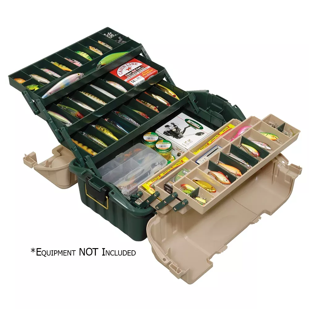 Plano Hip Roof Tackle Box w /6-Trays - Green /Sandstone [861600]