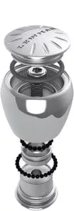 POLISHED SS KNOB W/RIM CLAMP