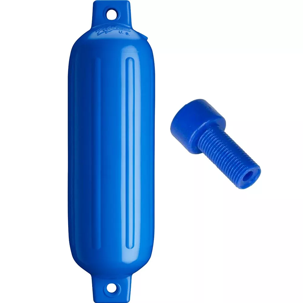 Polyform G-3 Twin Eye Fender 5.5" x 19" - Blue w/Adapter | G-3-BLUE