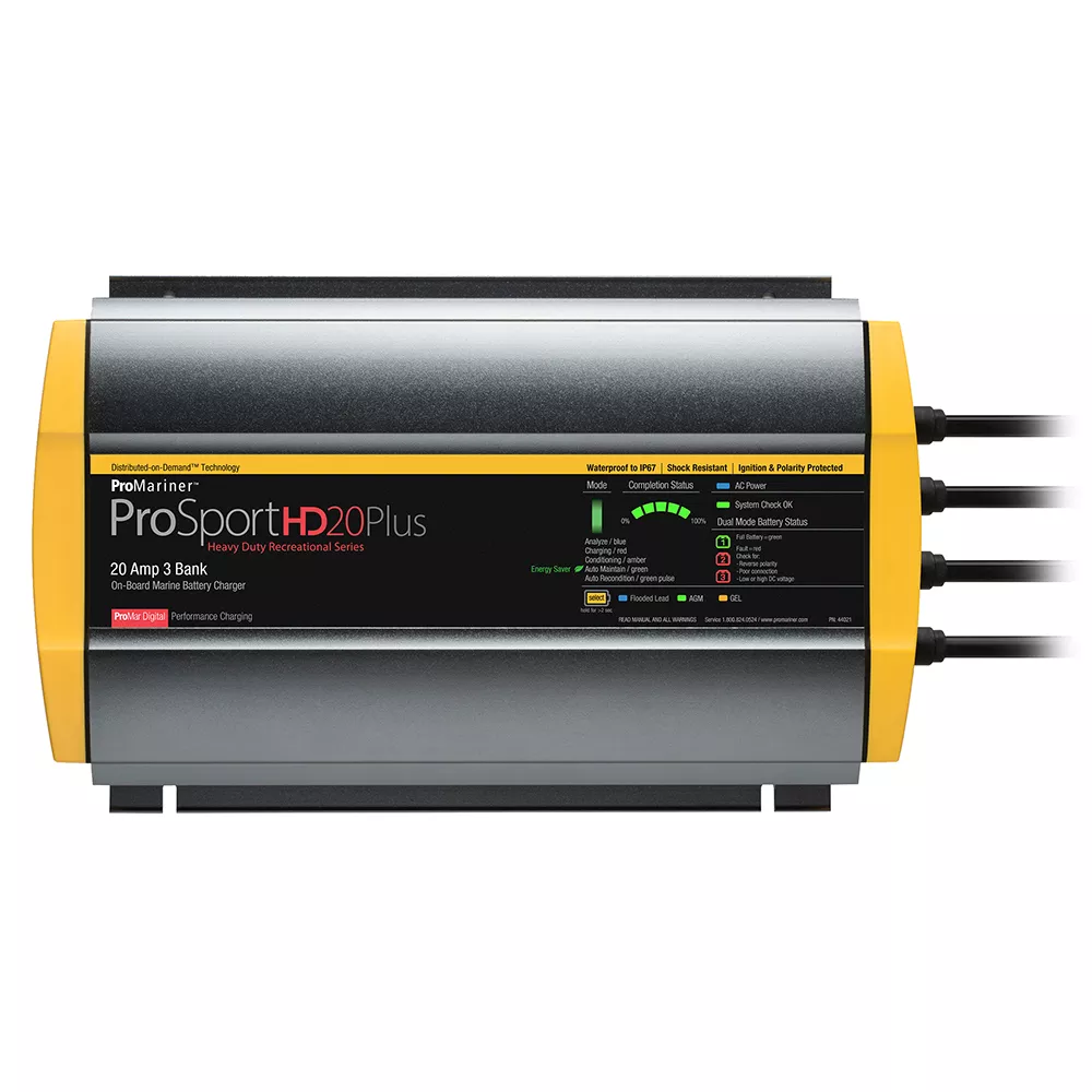 ProMariner ProSportHD 20 Plus Gen 4 – 20 Amp – 3 Bank Battery Charger