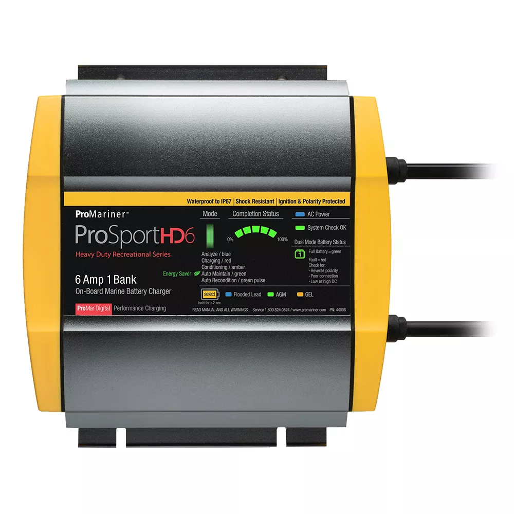 ProMariner ProSportHD 6 Gen 4 – 6 Amp – 1 Bank Battery Charger