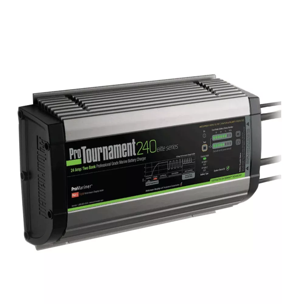 ProMariner ProTournament 240 elite Dual Charger - 24 Amp, 2 Bank | 52024