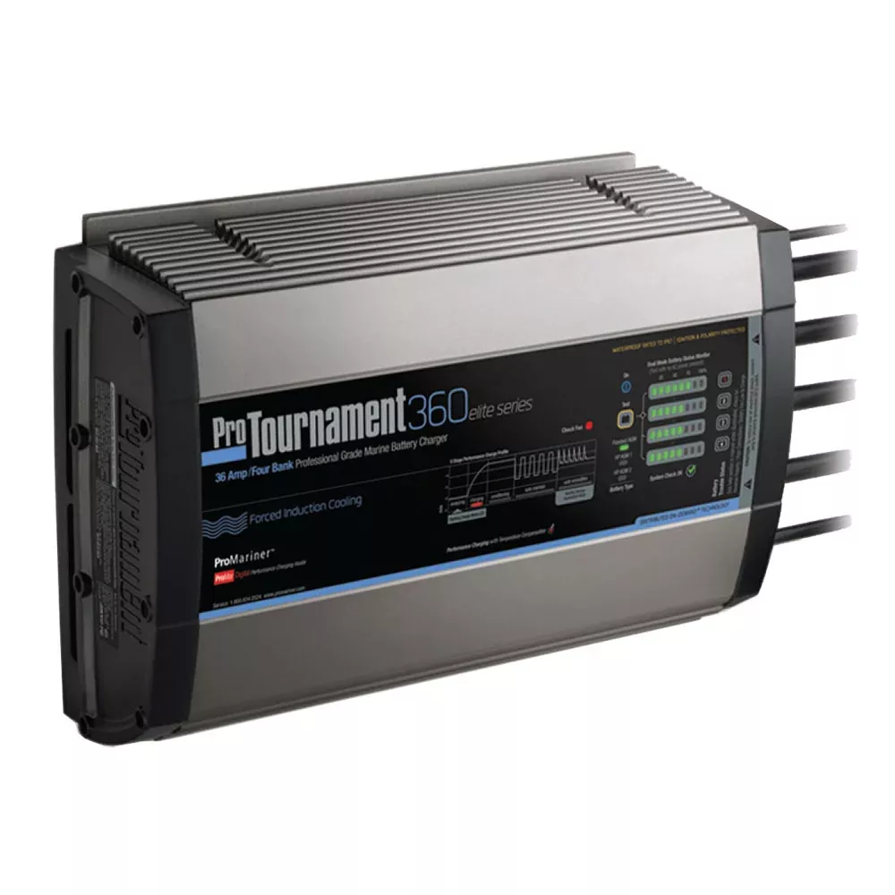 ProMariner ProTournament 360elite Quad Charger - 36 Amp, 4 Bank | 52038