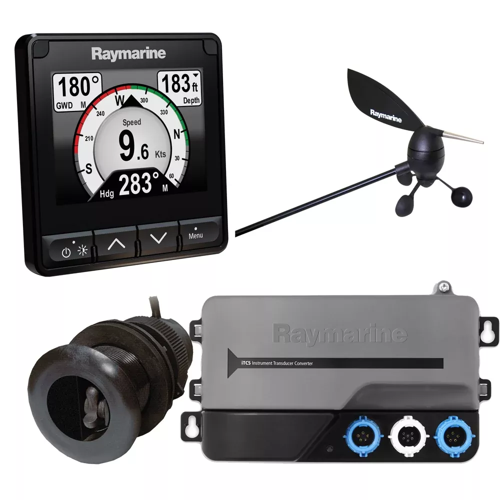 Raymarine i70s System Pack w/Color InstrumentWind, DST Transducers, iTC-5, and STng Backbone [T70216]