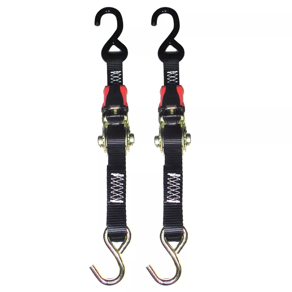 Rod Saver Rubber Ratchet Tie-Down - 1" x 3 - Pair