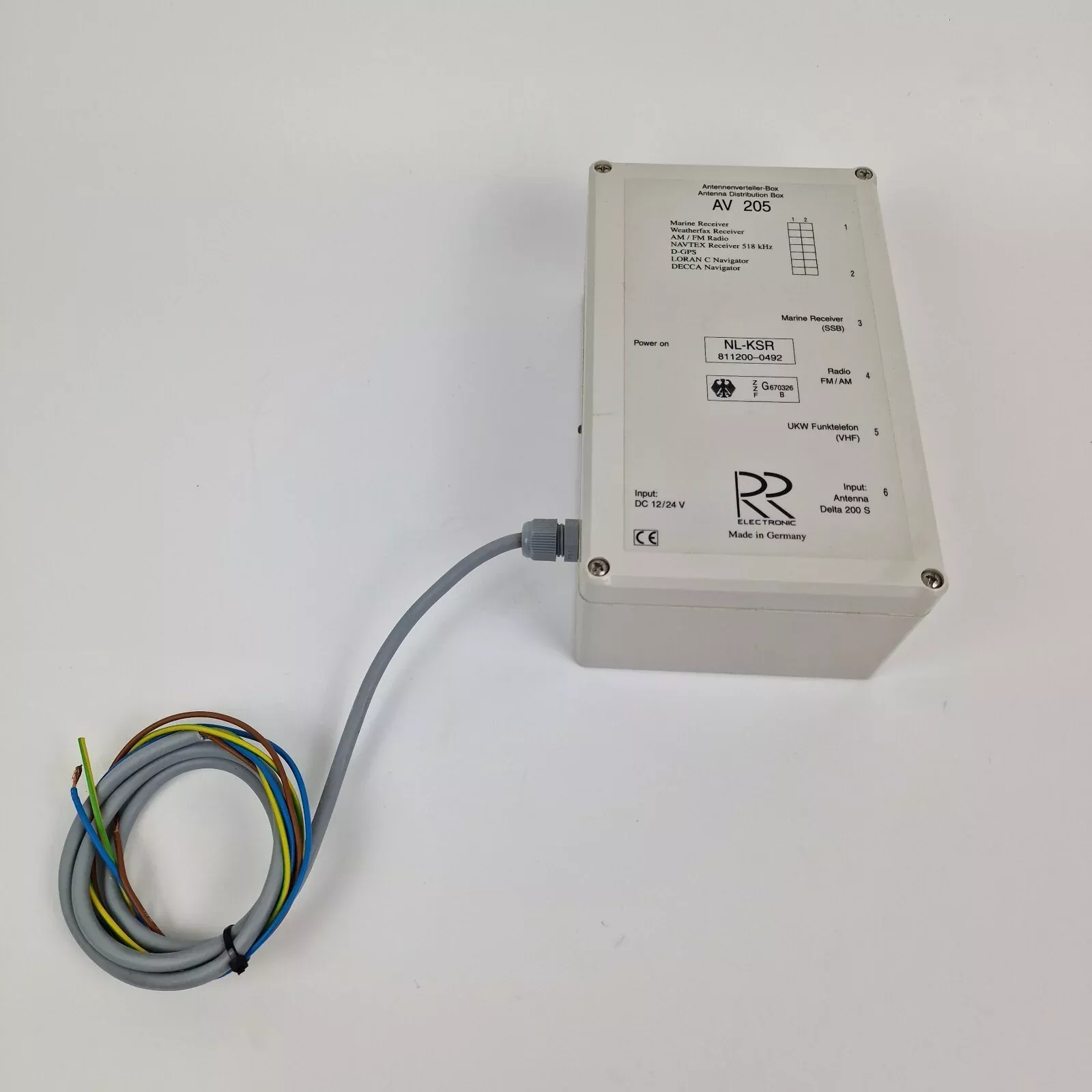 RR ELECTRONICS AV 205 Antenna Distribution Box Delta 200 S SSB Marine VHF AV205