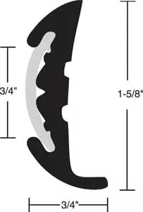 RUB RAIL KIT W/CHR INSERT 70'