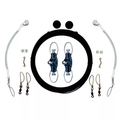 Rupp Single Rigging Kit w /Nok-Outs - Black Mono 160' Lines [CA-0025-MO]