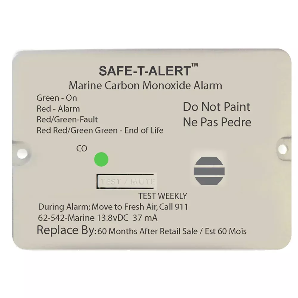 Safe-T-Alert 62 Series Carbon Monoxide Alarm w /Relay - 12V - 62-542-Marine-RLY-NC - Flush Mount - White [62-542-MARINE-RLY-NC]