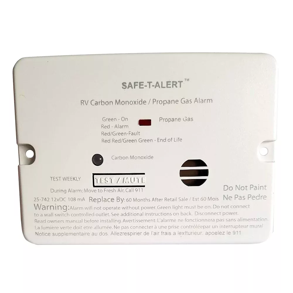Safe-T-Alert Combo Carbon Monoxide Propane Alarm - Flush Mount - Mini - White [25-742-WHT]