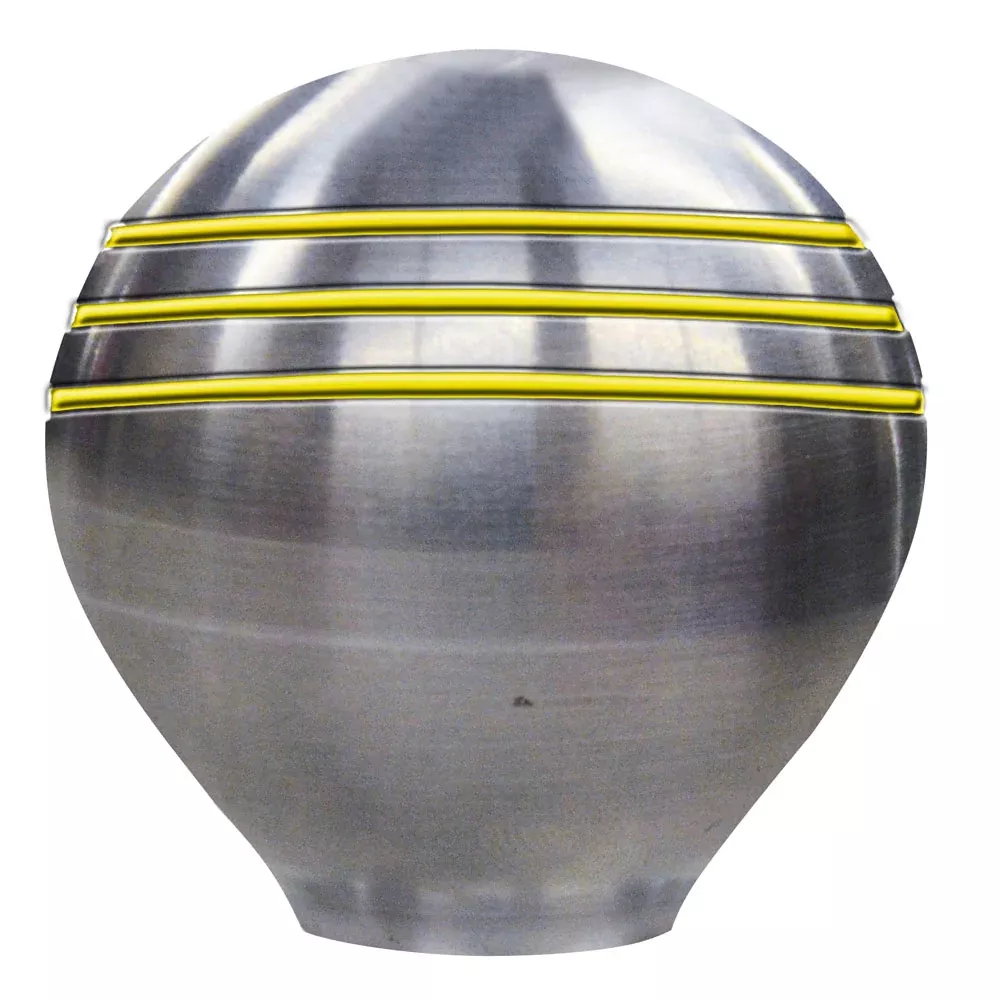 Schmitt & Ongaro Throttle Knob - 1-½" - Gold Grooves | 50025