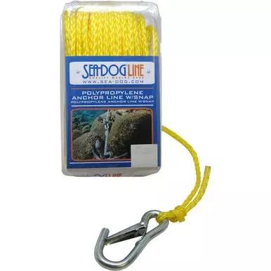 Sea-Dog Poly Pro Anchor Line w/Snap – 1/4″ x 100′ – Yellow