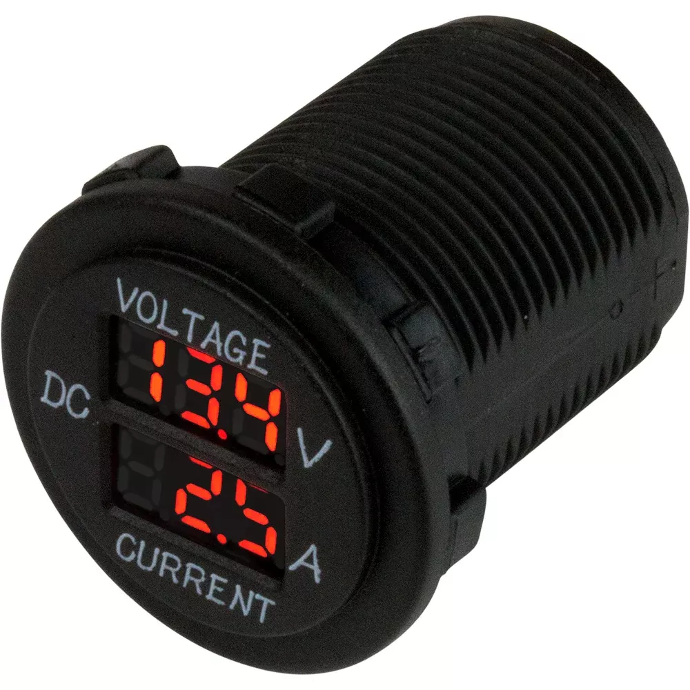 Sea-Dog Round VoltageAmp Meter - 6V-30V0 Amp - 10 Amp Meter