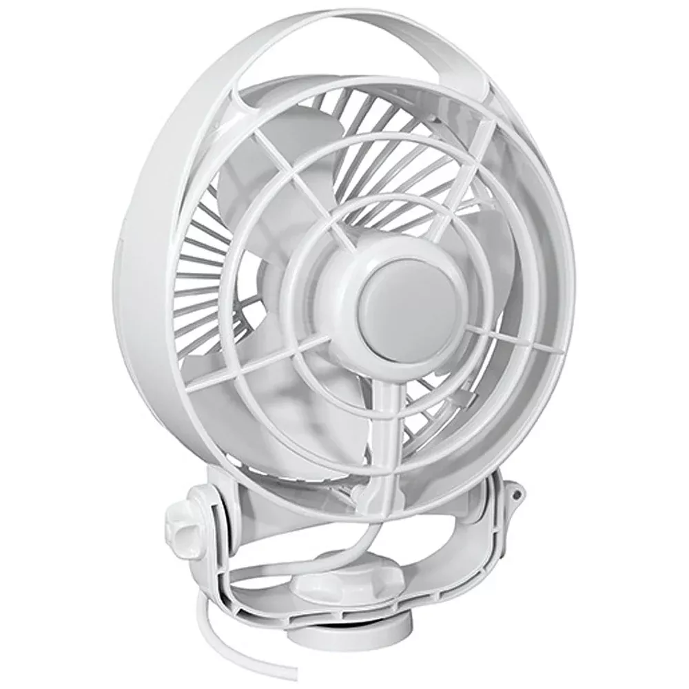 SEEKR by Caframo Maestro 12V 3-Speed 6" Marine Fan w/LED Light - White | 7482CAWBX