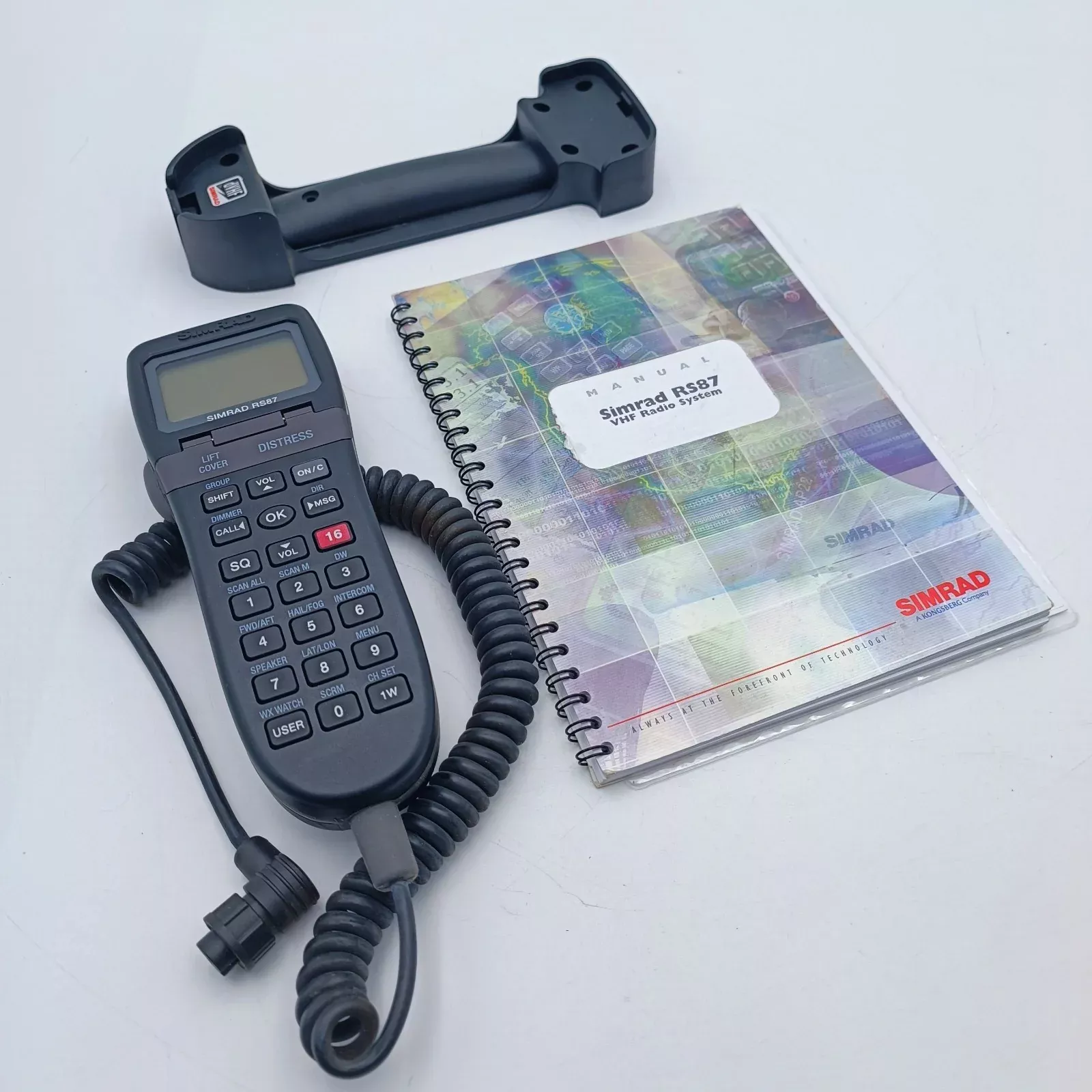 SIMRAD RS87 AHS87 WF26 Marine VHF Radio Handset Mic Remote Control W/User Manual